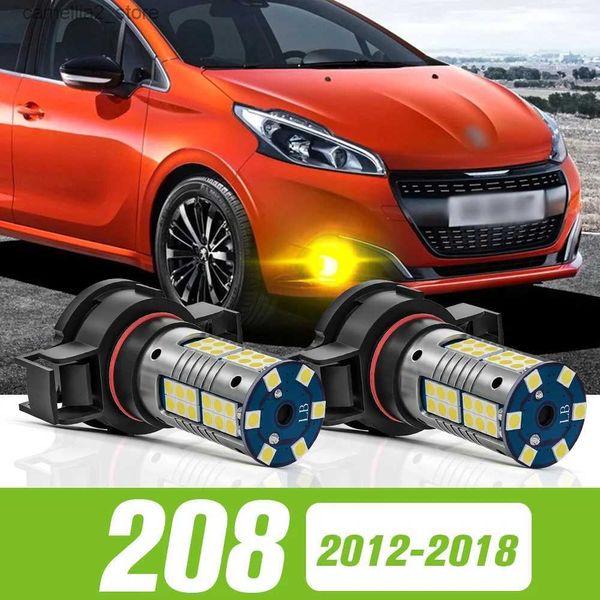 Luces traseras de coche 2 uds para Peugeot 208 2012-2018 luz antiniebla LED 2013 2014 2015 2016 2017 accesorios Q231017