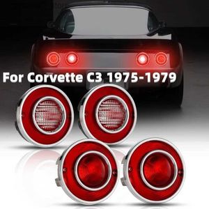 Feux arrière de voiture 4 pièces/ensemble feu arrière LED de voiture feu arrière feu stop arrière pour Corvette C3 1975-1979 (sans ampoules) Q231017