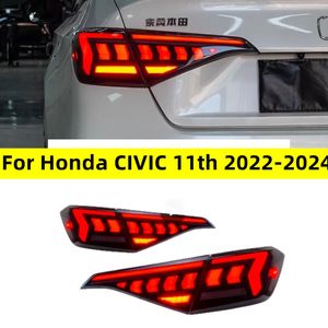 Feux arrière de voiture pour Honda CIVIC 11e feu arrière 20 22-2023, feux de circulation LED de style matriciel, feu arrière à Signal séquentiel