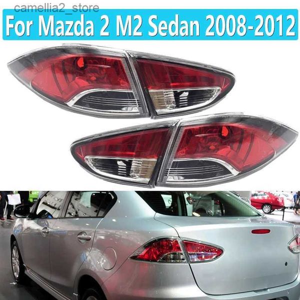 Feux arrière de voiture pour Mazda 2 M2 berline 2008 -2012 feu arrière de voiture feu arrière frein de conduite feu arrière Signal d'avertissement lampe d'arrêt sans ampoule accessoires de voiture Q231017