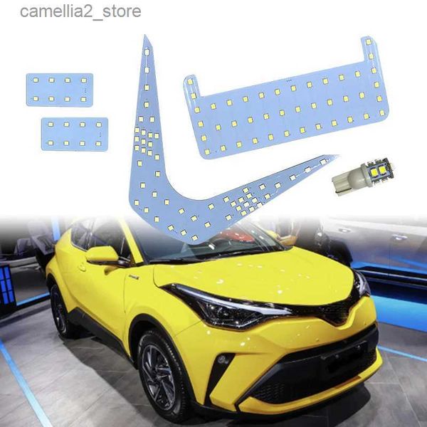 Feux arrière de voiture pour Toyota C-HR CHR 5 pièces/ensemble 12V blanc LED lampes de lecture intérieures 2835SMD 102LED s 6000K lumière LED plafond intérieur lampe de signalisation Q231017