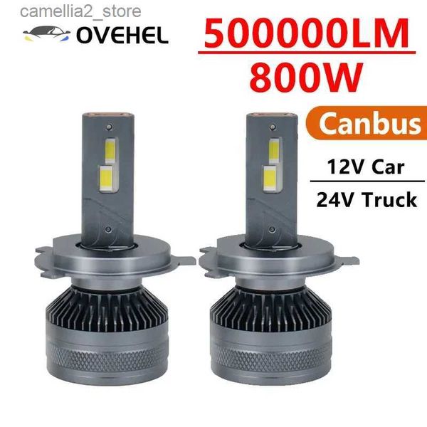 Feux arrière de voiture H4 LED phare 500000LM CSP puce LED H7 H1 H11 H8 H9 9005 9006 HB3 HB4 800W 6000K lumières LED blanc pur pour voiture 12V 24V camion Q231017