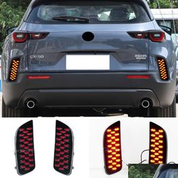 Feux arrière de voiture LED réflecteur de pare-chocs arrière pour Mazda Cx-50 Cx50 2022 2023 frein de feu de brouillard avec clignotant dynamique livraison directe A Oteq2