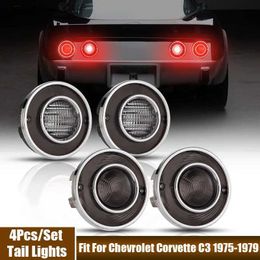 Feux arrière de voiture Nouveau 4 pièces feux arrière accessoires de voiture adaptés pour Corvette C3 1975-1979 ensemble de feux arrière couvercle de feux de recul/feux de recul sans ampoule Q231017