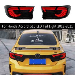 Conjunto de luz trasera de coche, luces de circulación de estacionamiento inverso, señal de giro tipo serpentina, piezas de automóvil para Honda Accord G10, luz trasera LED 18-21