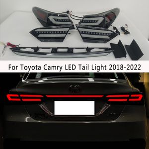 Auto Achterlicht Montage Dynamische Streamer Richtingaanwijzer Rem Reverse Running Light Voor Toyota Camry Led-achterlicht 18-22 achterlicht