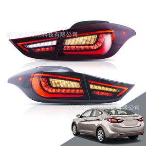 Auto achterlicht LED achterste lamp rem mist omgekeerde achterlamp voor Hyundai Elantra DRL overdag hardlooplichten Assembly