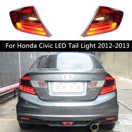 Auto-achterlichten Montage Dynamische streamer Turn Signal Indicator Licht voor Honda Civic LED Tail Light 2012-2013 Remruninglichten
