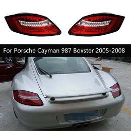 Auto-achterlichten Assemblage MOG Parkeer omgekeerde lichten Achterlamp voor Porsche Cayman 987 Boxster 2005-2008 Dynamische streamer Turn Signal Light