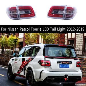 Auto-achterlichten Montage Streamer Turn Signal Brake Reverse Parking Running Lights for Nissan Patrol Tourle LED Tail Light Achterlamp 12-19