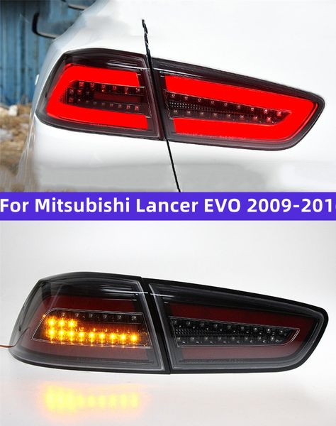 Tails de voiture pour Mitsubishi Lancer EVO 20 09-20 16 LEMPRE ARRIÈRE LED lampe de frein à avertissement