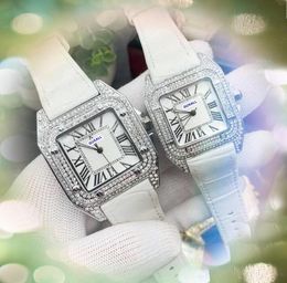 Autotimer merktafel dames mannen luxe horloge bling diamanten ring armband meisje klok dames kwarts batterij staal metaal metaal polswatch montres de luxe cadeaus