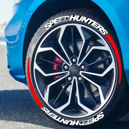 Autobandwielstickers Auto Tuning Universal 3D Permanente PVC Sluit bij Tyre Personaliseerde Sticker Speedhunters Letters voor 4 banden 240520