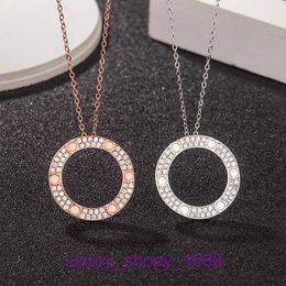 Дизайнерское ожерелье автомобильных шин, дизайнерские ювелирные ожерелья, одно кольцо, большой торт, ожерелье S925, серебро, 18-каратное розовое золото, с оригинальной коробкой