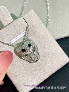 Autobanden Liefdesketting ontwerper voor dames One Night Leopard Rich Green Volledige Diamond Head Necklace 925 Sterling Zilver Materiaal Dames met originele doos