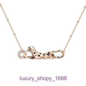 Collier de pneus de voiture en acier titane classique pour femmes bijoux léopard en argent S925 avec motif de personnalité sans entrave plaqué or pour femmes avec boîte d'origine