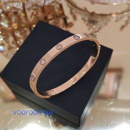 Populaire luxe designerarmband van autobanden Titanium stalen diamant voor dames in 2024 nieuwe niche-ontwerp roségouden ring ovaal met originele doos