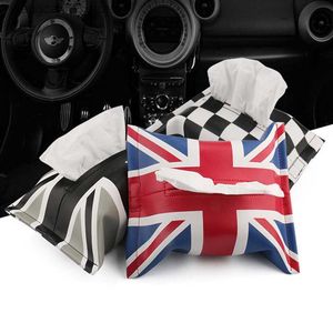 Auto Tissue Box Auto Tissue Box Cover Tissue Houder PU Leer Auto Interieur Opslag Decoratie Auto Interieur Voor BMW Mini Cooper Countryman T230718