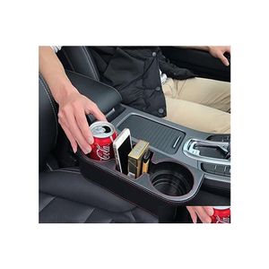 Auto Tissue Box Coin Side Pocket Console Leather ER Cup Holder Voorstoel Organisator Cel mobiele telefoon Drop levering mobiles Motorcycl DHV0P