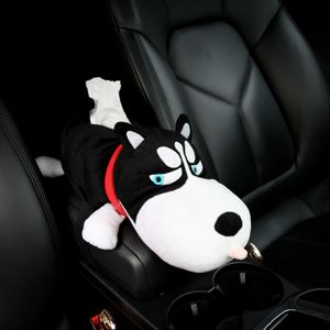 Caja de pañuelos de coche Cajón Husky Akita Perro Colgante Creativo Lindo Perros de peluche Bolsa Juguetes Suministros multifunción Mujeres T221219