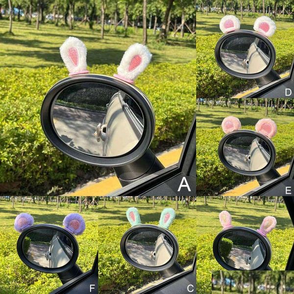 Boîte de tissus de voiture Nouvelle oreille de lapin charmante pour le rétroviseur décor 3d Cat drôle Bunny oreilles p autocollants décoration toit livraison de gouttes