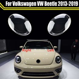 Coque transparente en verre pour phare de voiture, abat-jour, couvercle de lentille de phare pour VW Beetle 2013 ~ 2019, capuchons d'éclairage automatique