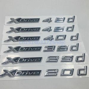 Auto Trim Styling Sticker Voor BMW X1 X3 X4 X5 Serie Xdrive 20d 25d 30d 35d 40d 45d 48d embleem Badges Logo Letters218U