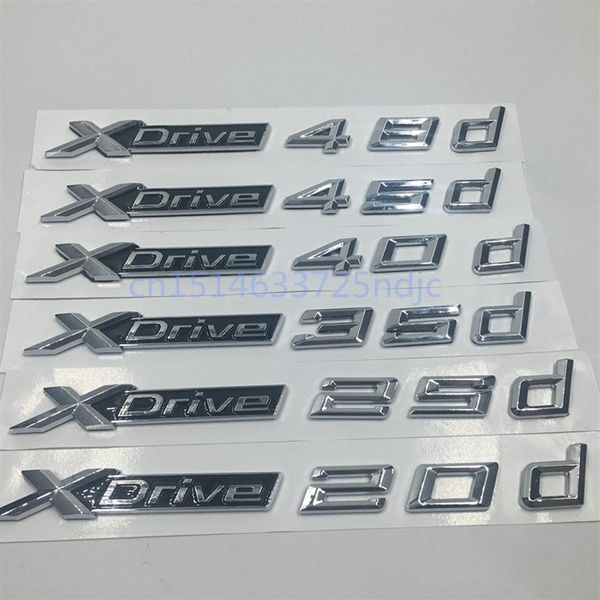 Autocollant de style de garniture de voiture pour BMW X1 X3 X4 X5 série Xdrive 20d 25d 30d 35d 40d 45d 48d emblème Badges Logo Letters3117