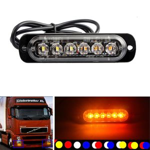 Car Truck light 6 LED Advertencia de emergencia Flash Strobe Flasher Dash Strobe Day Running Opción de color blanco / amarillo / azul / rojo