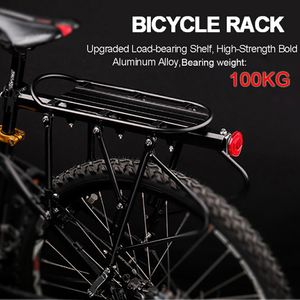 Auto -vrachtwagenrekken 100 kg Jammer van fiets bagagebagage lading achterste rek plank fietspostpost zakhouder standaard voor 2029 inch MTB -fietsen 230815