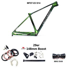 Auto Vrachtwagen Rekken 2023 Carbon Mountainbike Frame 148 12mm Boost MTB Fietsen 29er Volledige Verborgen Kabel 160mm Schijfrem Frameset 231211