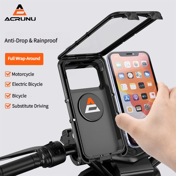 Racks de camions de voiture ACRUNU Motorcycle Téléphone MTB MTB Imperproof Cell Bike 360 ​​° ROTATION SCOOTER ELECTRIC 230811