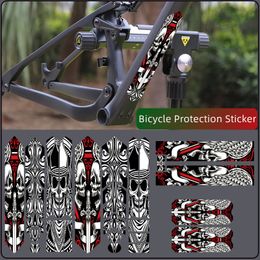 Auto -vrachtwagenrekken Bicycle Protection Sticker MTB Road Bike Voorste Vork Crank Cycling Reparatie Scratch Decals Antiscatching Tape 230815