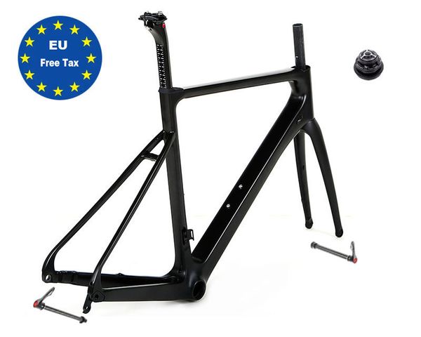 Supports de camion de voiture Cadre de vélo de route en carbone R6 700C 28C Frein à disque à travers l'essieu 12x142mm Aero Racing Bicycle BB386x Pressed Fit 230617