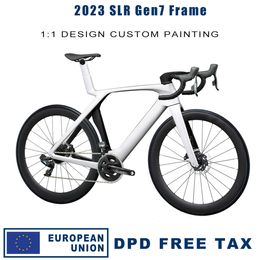 Auto Truck Rekken Schijfrem Carbon Road Fiets Frame Ultimate Racing SLR7 Bike Framest Met Stuur Fit Mechanische En Di2 DPD 230617