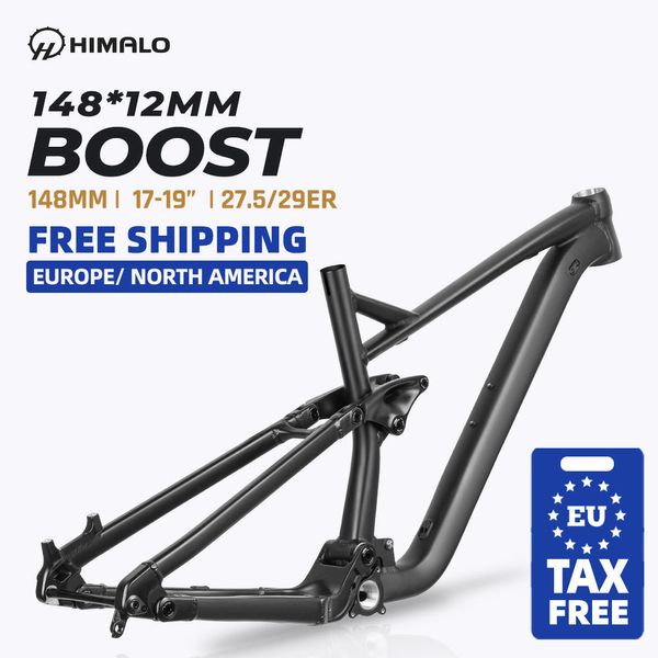 Supports de camion de voiture HIMALO Cadre de vélo Suspension complète Boost Frame Trail Enduro 148 * 12MM 29ER 27.5ER Cadre de VTT en alliage d'aluminium AM All Mountain 230621