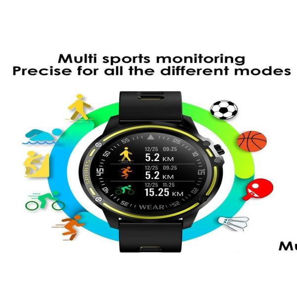 Bastidores de camiones de automóviles Nuevo L8 Ip68 Reloj inteligente resistente al agua ECG Presión cardíaca MTI Modo de ejercicio Pulsera3419545 Entrega de gotas Deportes Outd Dhkiv