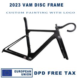 Auto Vrachtwagen Rekken Vam Carbon Racefiets Frame Schijfrem Fiets Frameset Schijf Fietsen Koolstofvezel Racing Met Stuur Compatibel DI2 230621