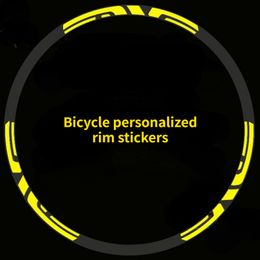 Auto -vrachtwagenrekken breedte 20 mm Mtb Rim Stickers Cycling Reflecterende sticker Road Bike Welset Decals 20 "26" 275 "29" 700c fietsaccessoires 230823