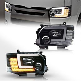 Phares avant de réglage de voiture pour Toyota Hiace 2005-20 18 phares LED feux de circulation feux antibrouillard à faisceau bi-xénon