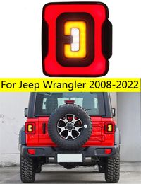 Ajuste de autom￳viles Tailights para Jeep Wrangler Luces traseras Actualizaci￳n LED 2008-2022 LED Dynamic Gurn Light Frake y reverso
