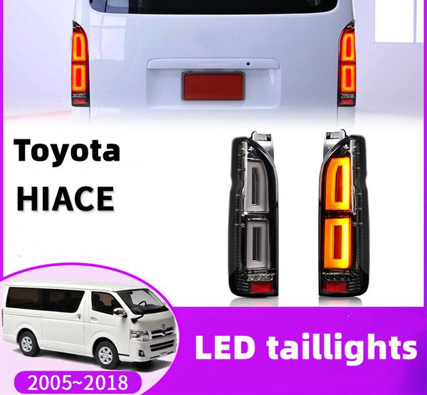 Feu arrière de réglage de voiture pour Toyota HIACE 20 05-20 20 LED feux arrière frein marche arrière dynamique clignotants mise à niveau