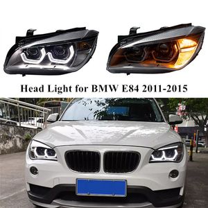Ensemble de phares de clignotant de voiture, pour BMW X1 phare LED E84 2011 – 2015, lentille de projecteur à faisceau haut DRL