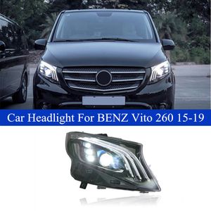 Clignotant de voiture phare pour BENZ VITO 260 LED DRL Angle de faisceau élevé oeil Auto accessoires lampe 2015-2019