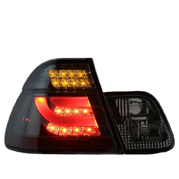 Conjunto de luz trasera de señal de giro para coche, luz trasera LED de 4 puertas para BMW E46, 2001-2004, lente de lámpara antiniebla de freno trasero