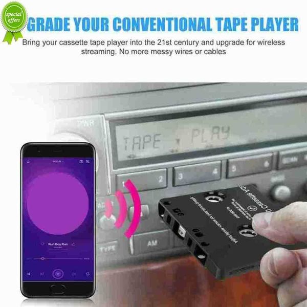 Convertidor Universal Bluetooth 5,0 para coche, cinta de coche Mp3/sbc/cassette de Audio estéreo Bluetooth para adaptador auxiliar, adaptador de Cassette para teléfono inteligente