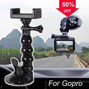 Auto Universele Auto Telefoon Houder Dvr Zuignap Mount 360 Rotatie Verstelbare Slang Beugel Voor 4-6 Inch sport Camera Stand