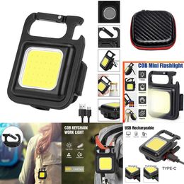 Mise à niveau de la voiture Mini LED Fonctionnement Lumière portable Pocket Pocket Lampe de poche USB RECHARGAGE CLÉS LAVRES LANTER