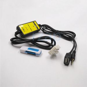 Adaptateur USB de voiture Interface audio MP3 Câble de données USB SD AUX Connectez le changeur de CD virtuel pour Mazda 3 6 CX7