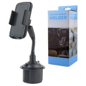 Portavasos para coche Soporte para teléfono con cuello de cisne flexible Cuna giratoria de 360 grados para iPhone Samsung Galaxy Huawei Google Smartphones